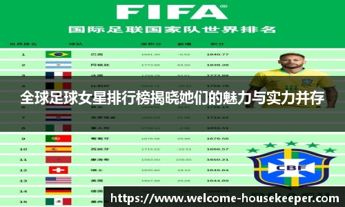 全球足球女星排行榜揭晓她们的魅力与实力并存